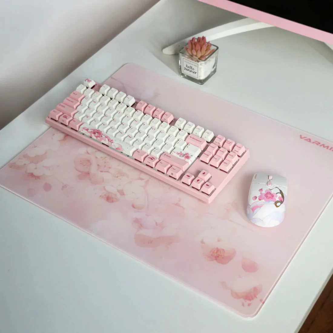 Varmilo Sakura Tempered Glass Mouse Pad - Image 3