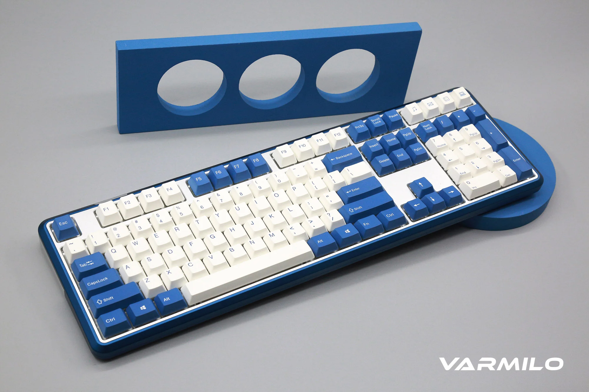 Varmilo Sword 2-108 Pacific Blue White LED Dye Sub PBT Aluminum EC Mechanical Keyboard - Image 3