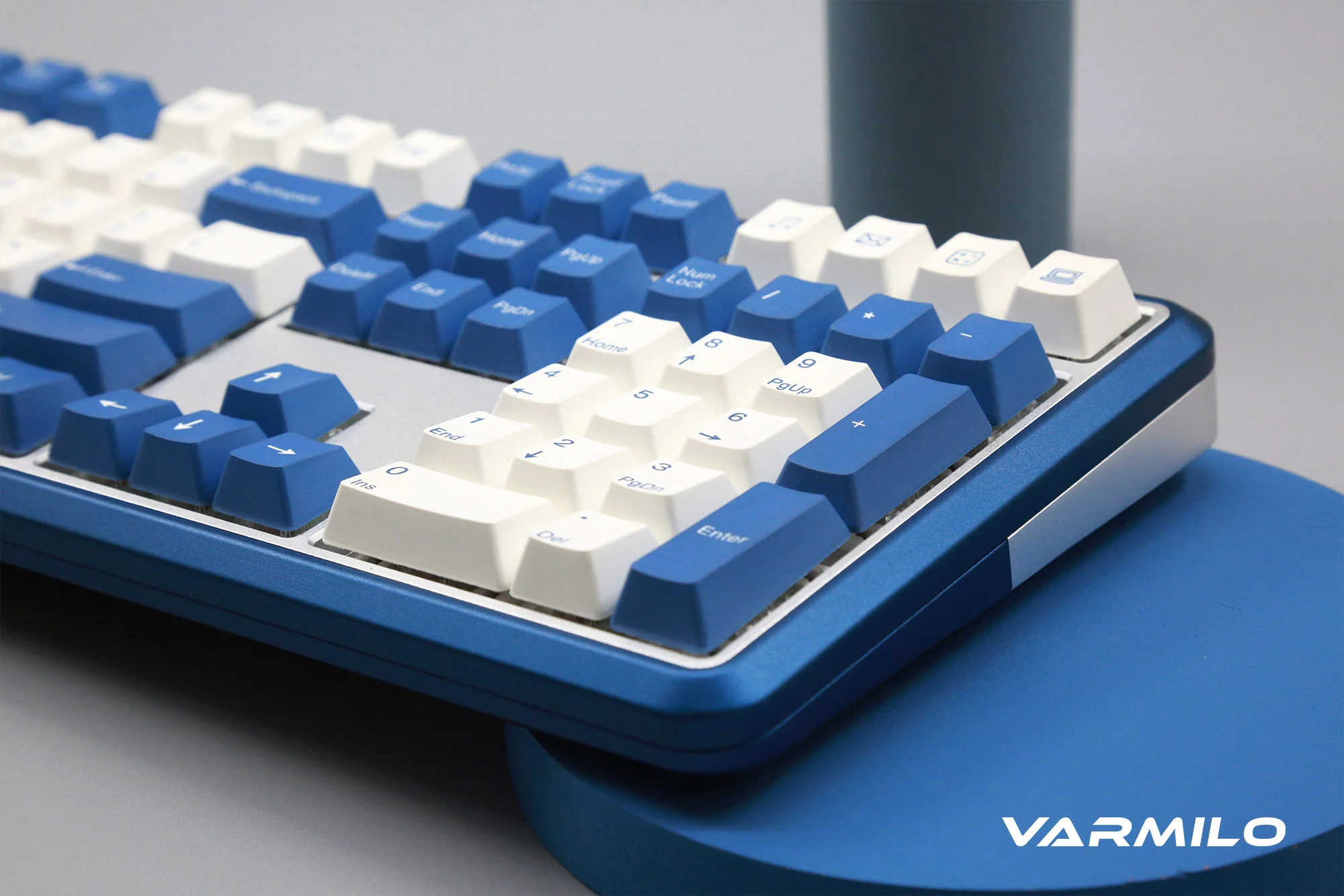 Varmilo Sword 2-108 Pacific Blue White LED Dye Sub PBT Aluminum EC Mechanical Keyboard - Image 4