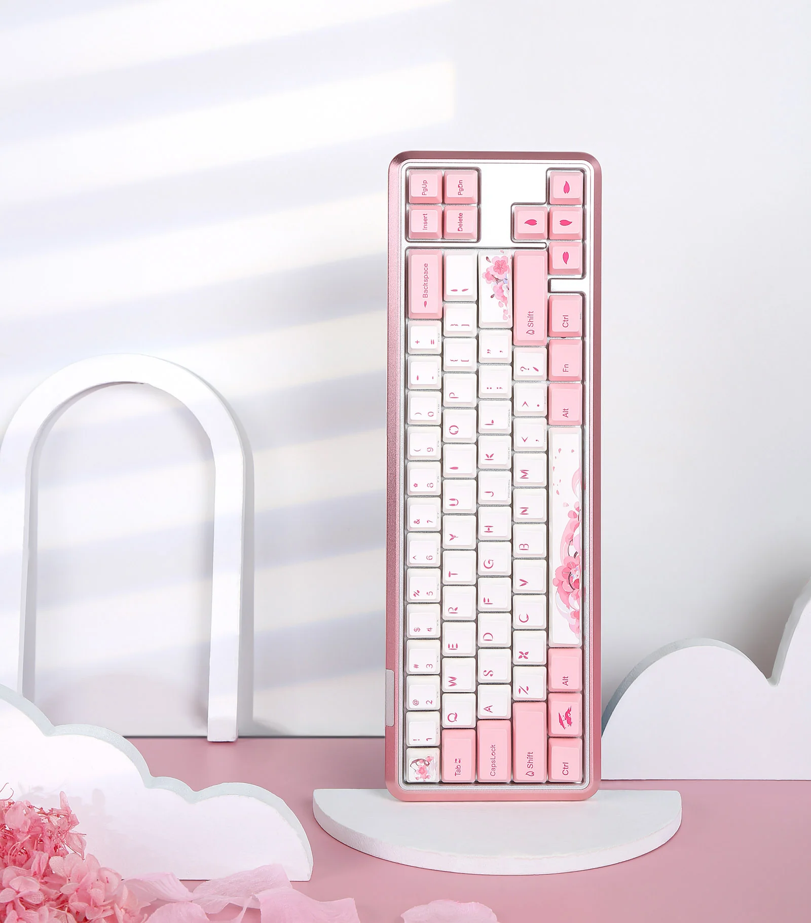 Varmilo Sword 2-68 Sakura R2 White LED 65% Dye Sub PBT Aluminum EC Mechanical Keyboard - Image 5