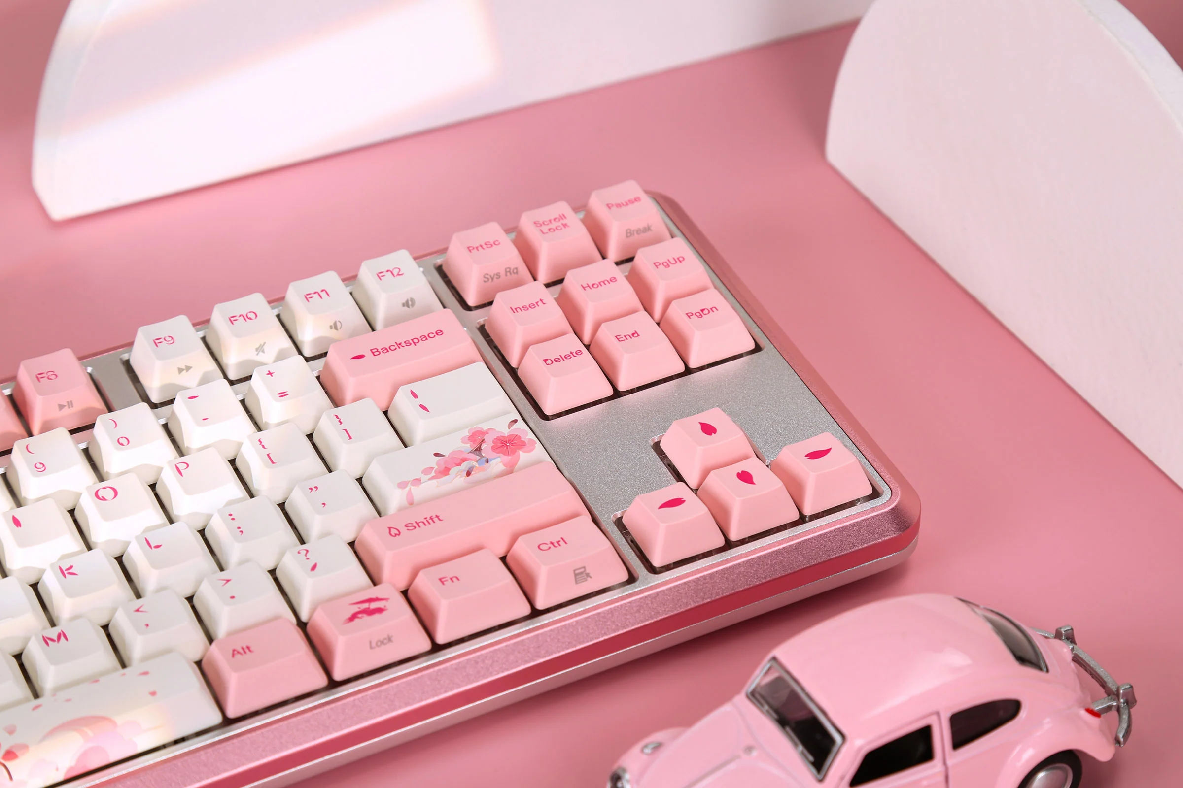 Varmilo Sword 2-87 Sakura R2 White LED TKL Dye Sub PBT Aluminum EC Mechanical Keyboard - Image 2