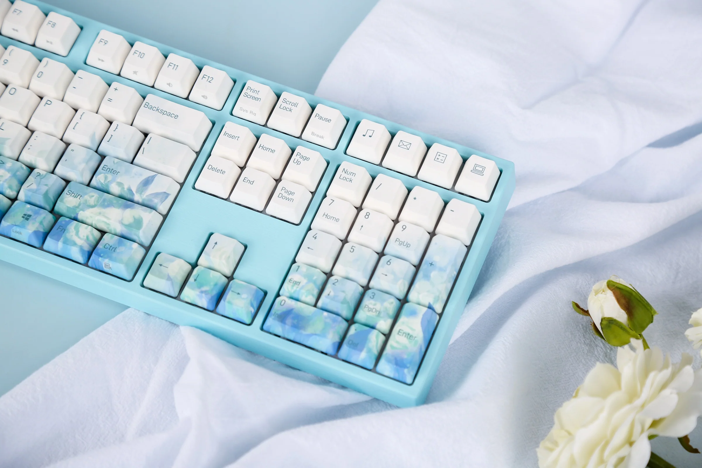 Varmilo VA108M Jasmine White LED Dye Sub PBT Mechanical Keyboard - Image 2