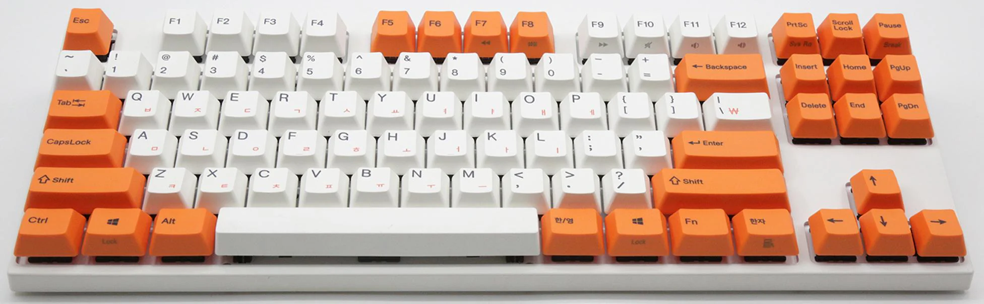 Varmilo VA87M Orange and White White LED TKL Dye Sub PBT Mechanical Keyboard - Image 2