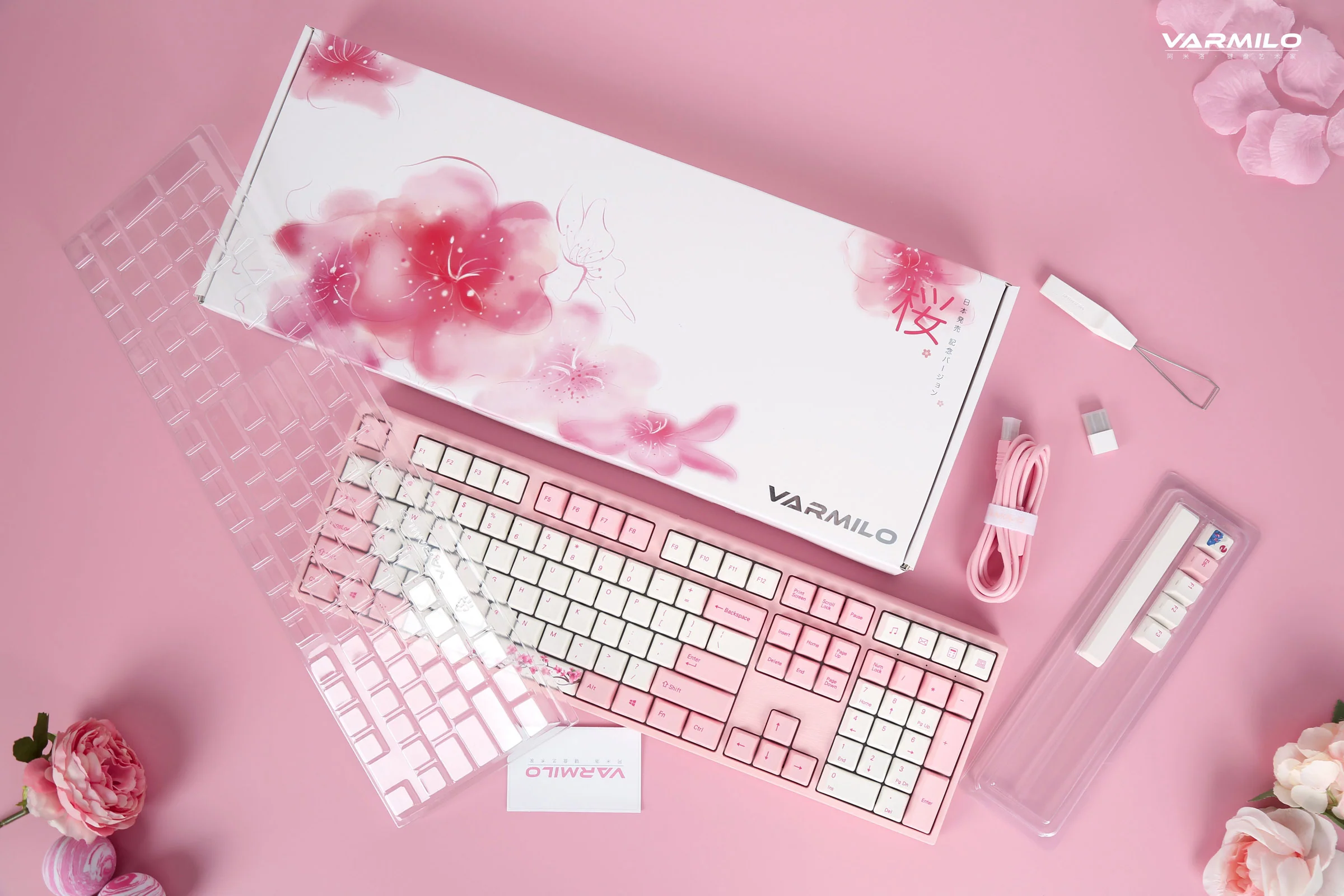 Varmilo VA Series V2 Sakura R1 Bluetooth Mechanical Keyboard - Image 11