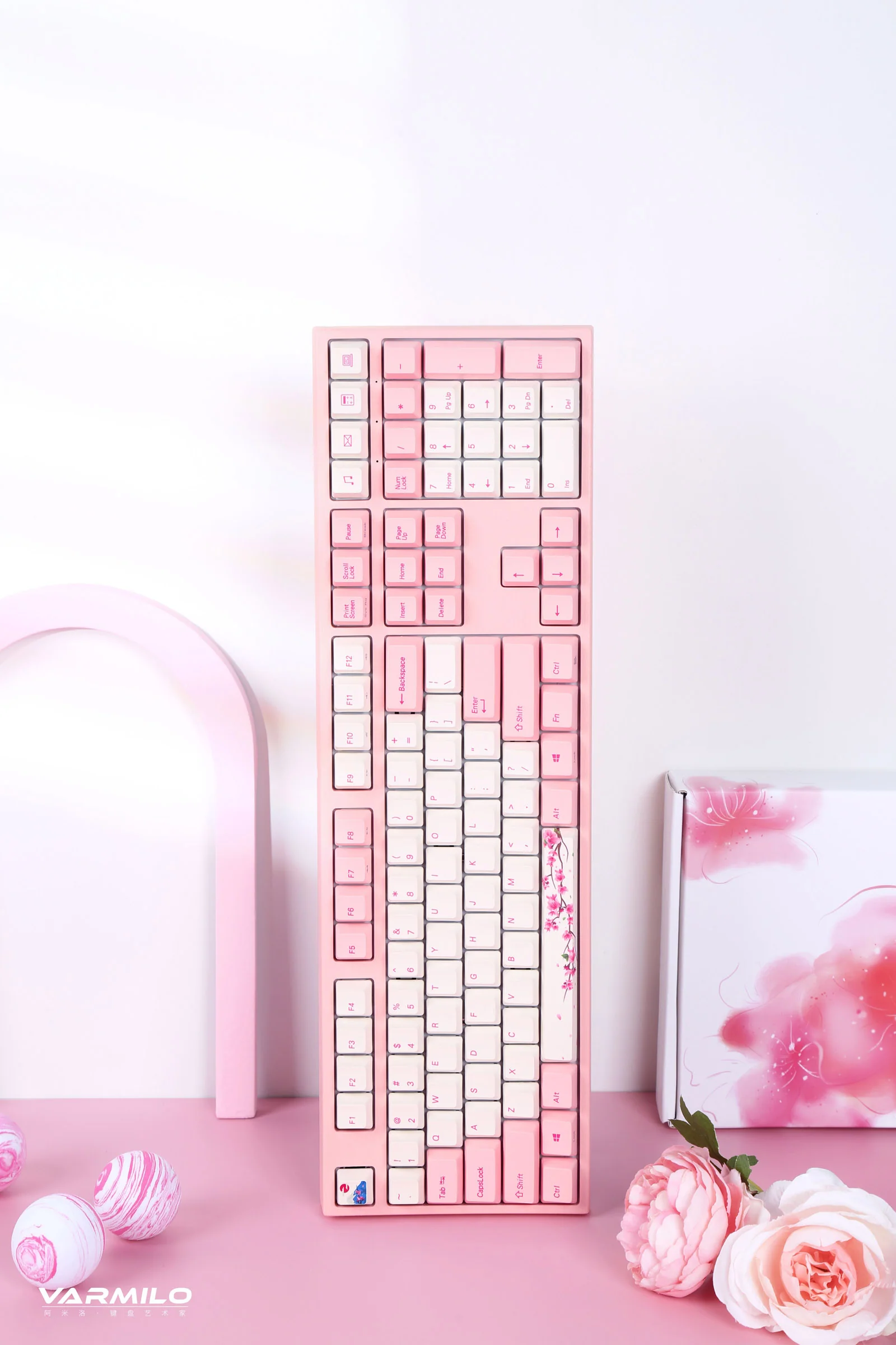 Varmilo MA Series V2 Sakura R1 White LED EC Mechanical Keyboard - Image 12