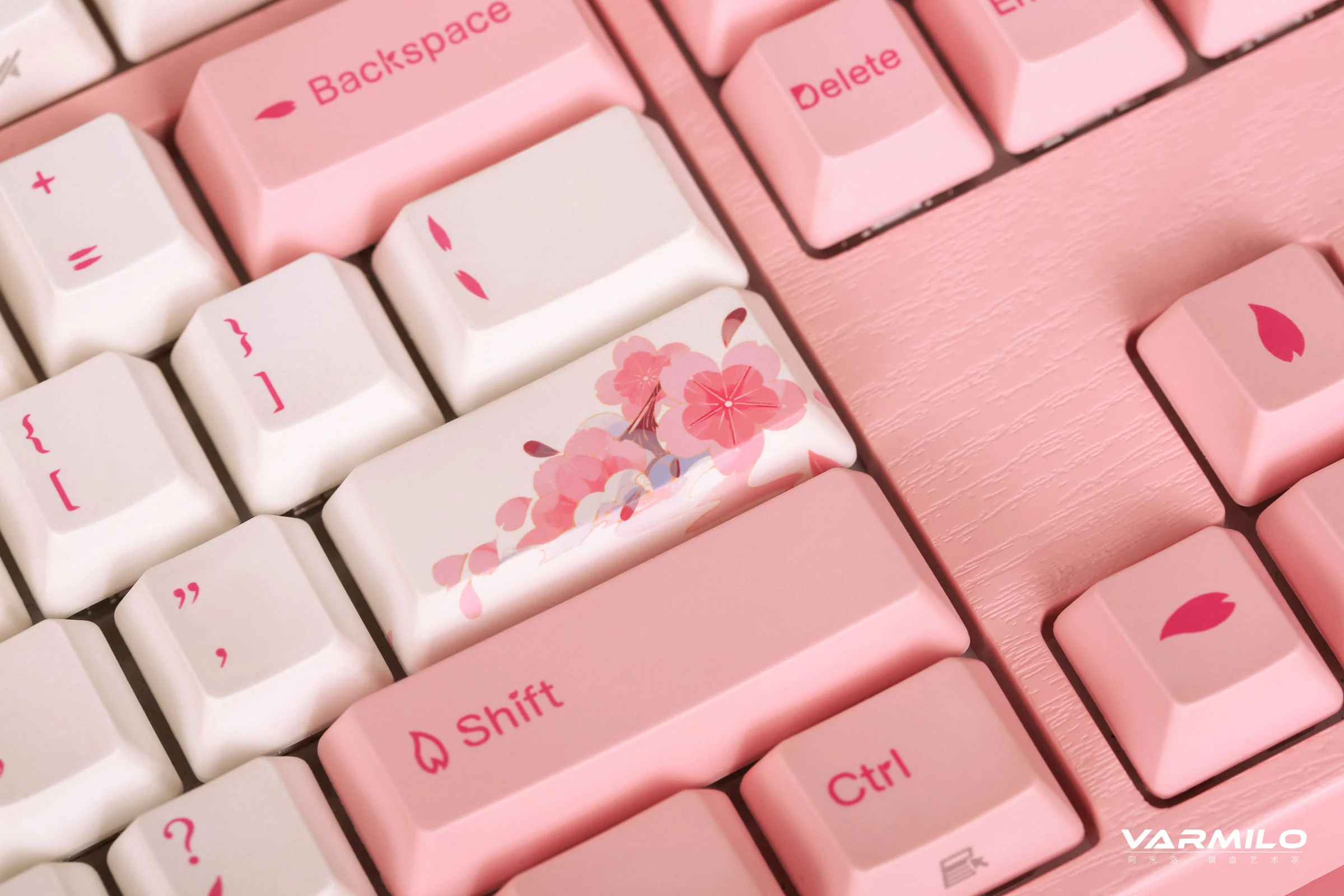 Varmilo MA Series V2 Sakura Round 2 White LED EC Mechanical Keyboard - Image 7