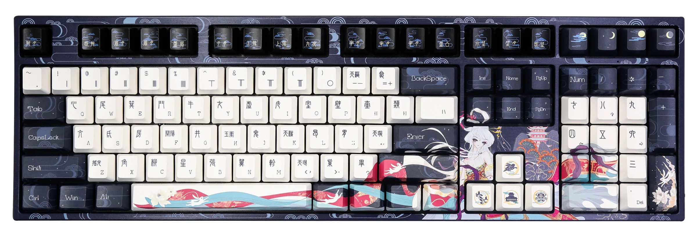 Varmilo VPE108 Chang'e Full Size Hotswap Triple Mode White LED Dye Sub Mechanical Keyboard