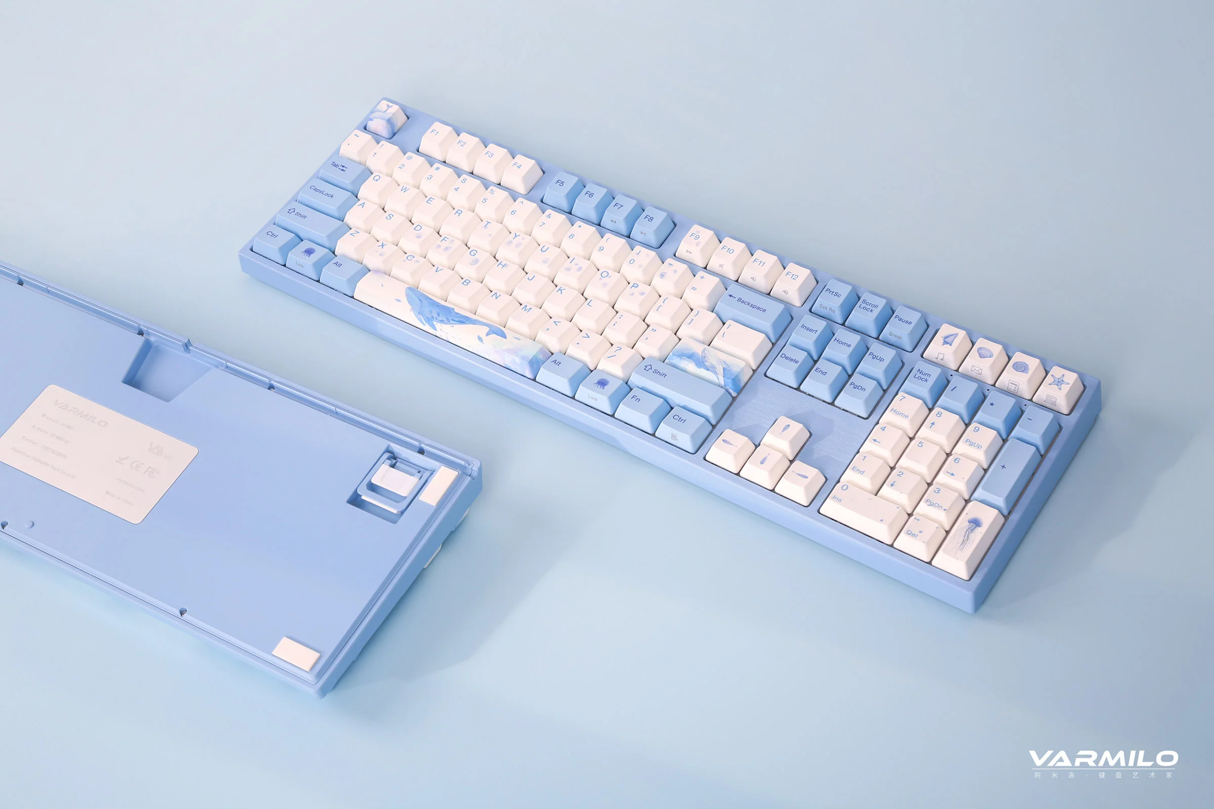 Varmilo VPH108 Sea Melody White LED Mechanical Keyboard - Image 3