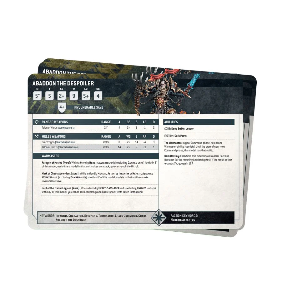 Warhammer 40,000: Chaos Space Marines Datasheet Cards - Image 2