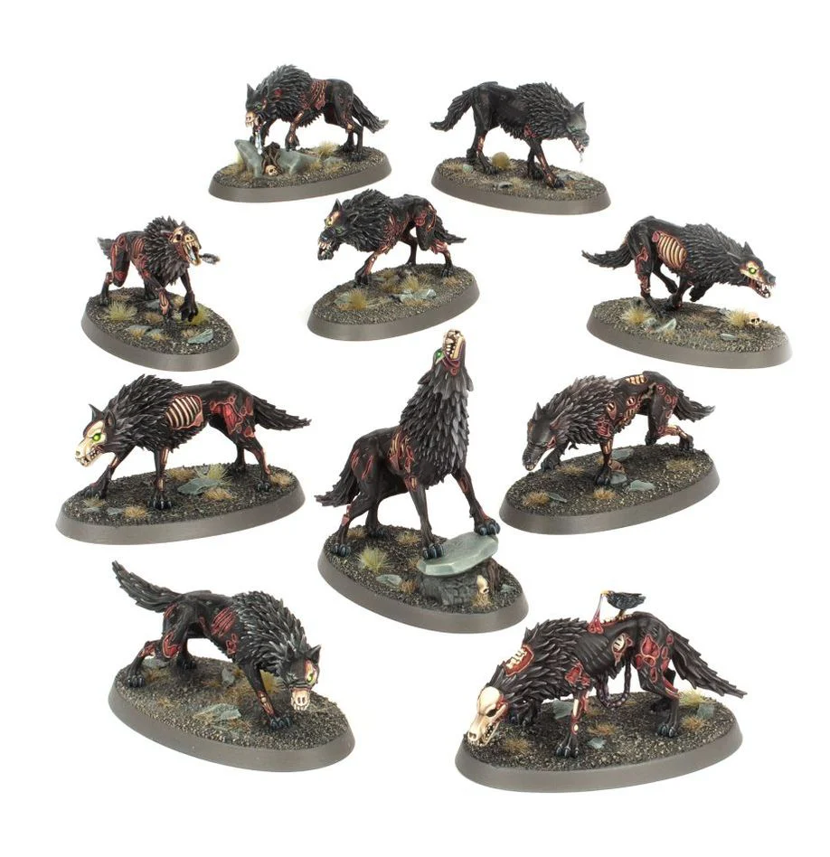 Warhammer Age of Sigmar Soulblight Gravelords Dire Wolves - Image 2