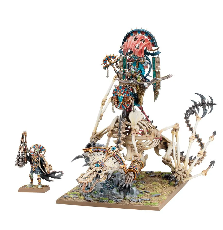 Warhammer The Old World Tomb Kings of Khemri Tomb King/Liche Priest on Necrolith Bone Dragon - Image 2
