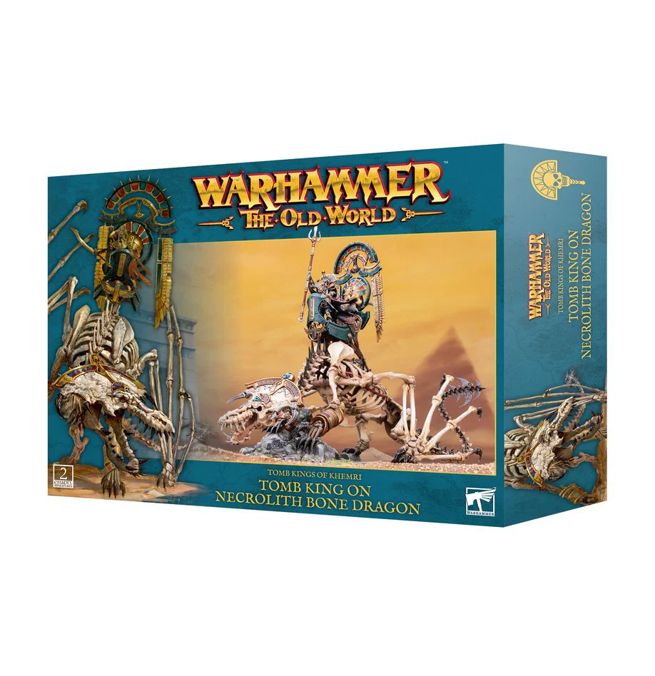 Warhammer The Old World Tomb Kings of Khemri Tomb King/Liche Priest on Necrolith Bone Dragon - Image 3