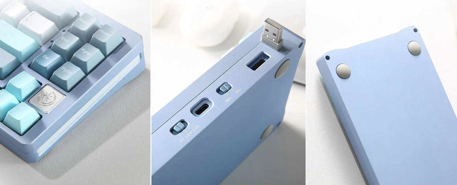 Yunzii AL71 Aluminum 65% Hotswap Bluetooth + 2.4 GHz. RGB Mechanical Keyboard - Image 8