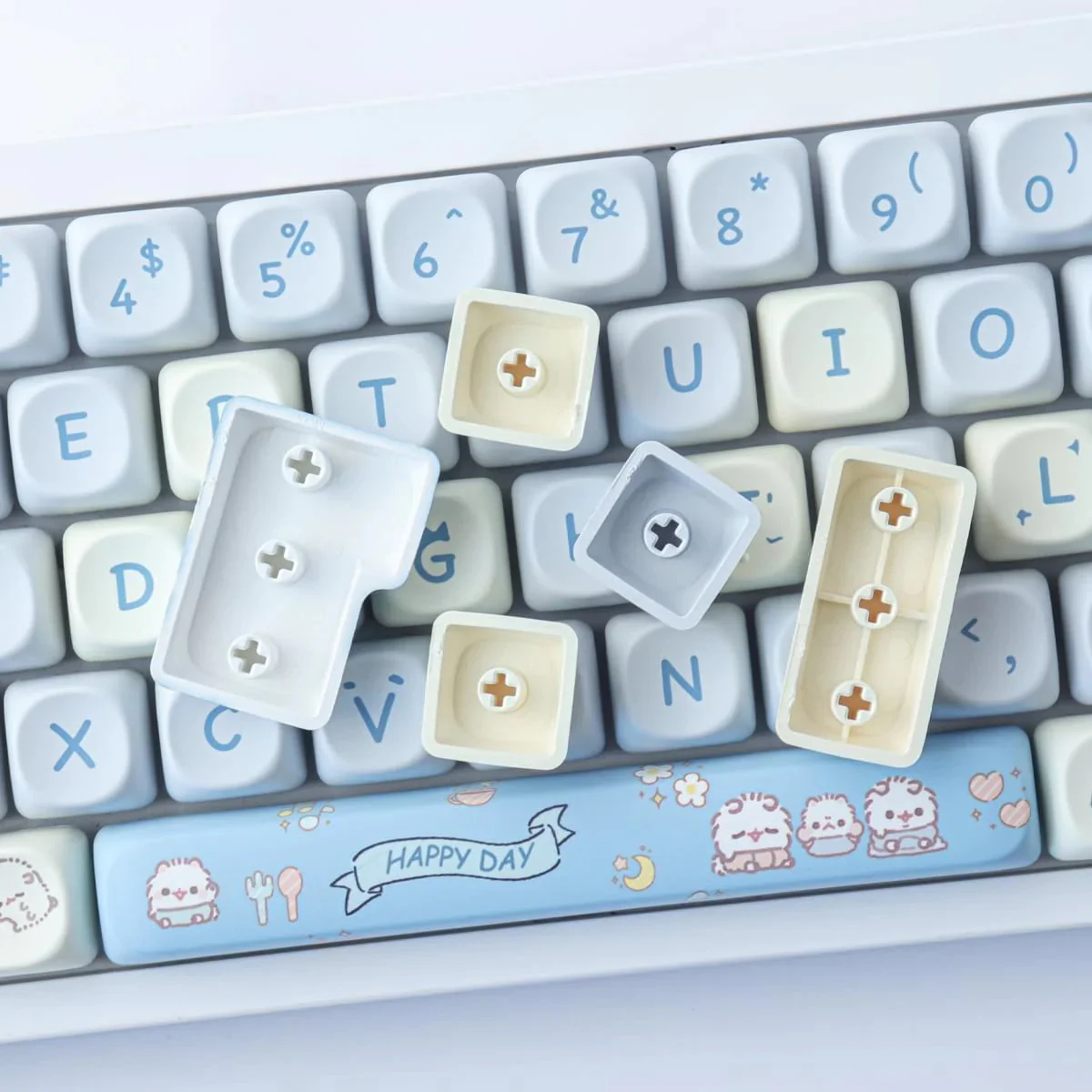 Yunzii Cutie Kitty 144 Key MOA Profile Dye Sub PBT Keycap Set - Image 4