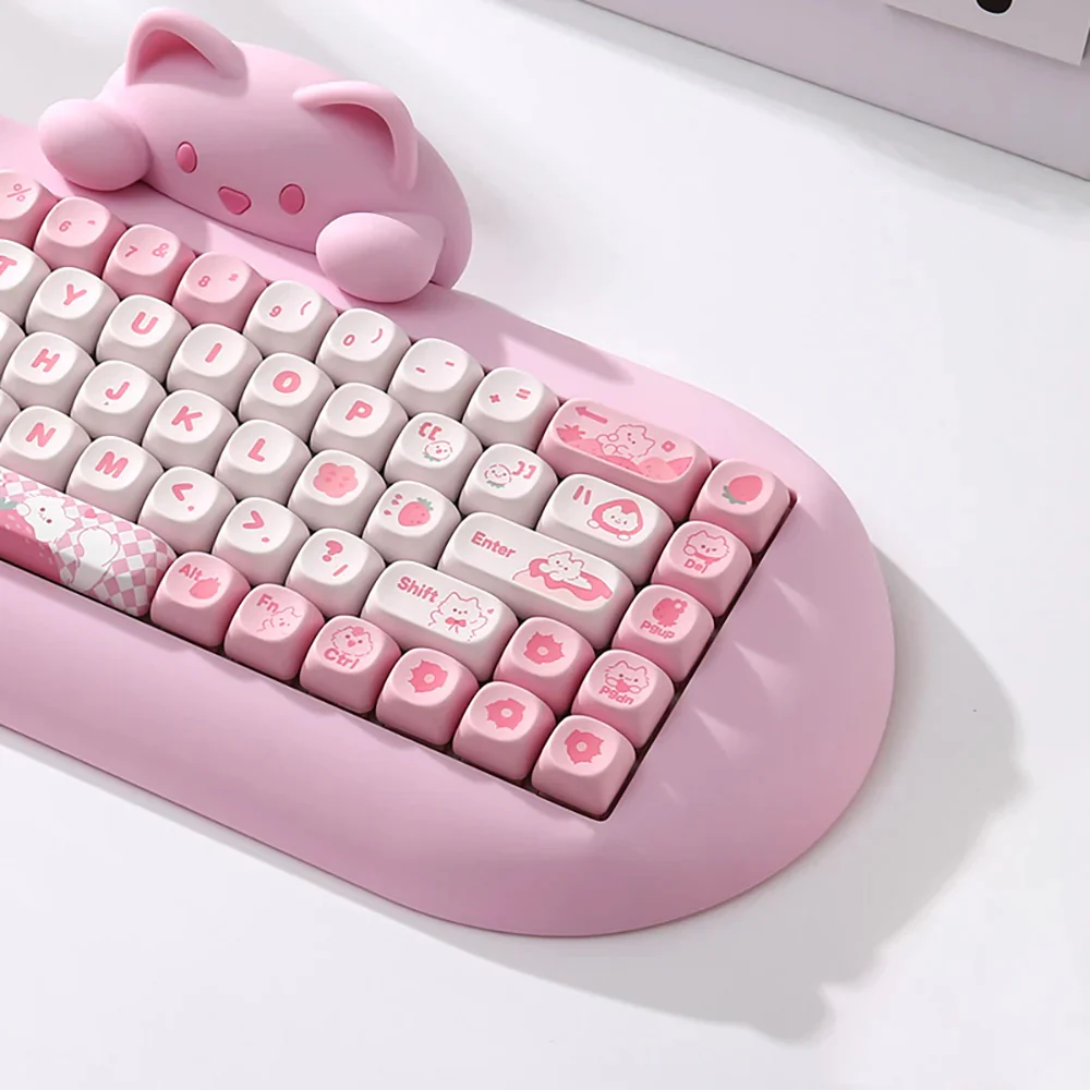 Yunzii Meow Meow Pink 141 Key MOA Profile Dye Sub PBT Keycap Set - Image 3