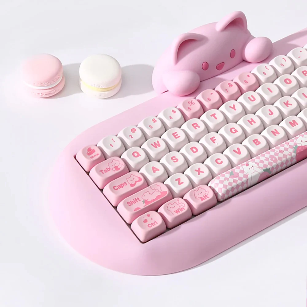 Yunzii Meow Meow Pink 141 Key MOA Profile Dye Sub PBT Keycap Set - Image 6